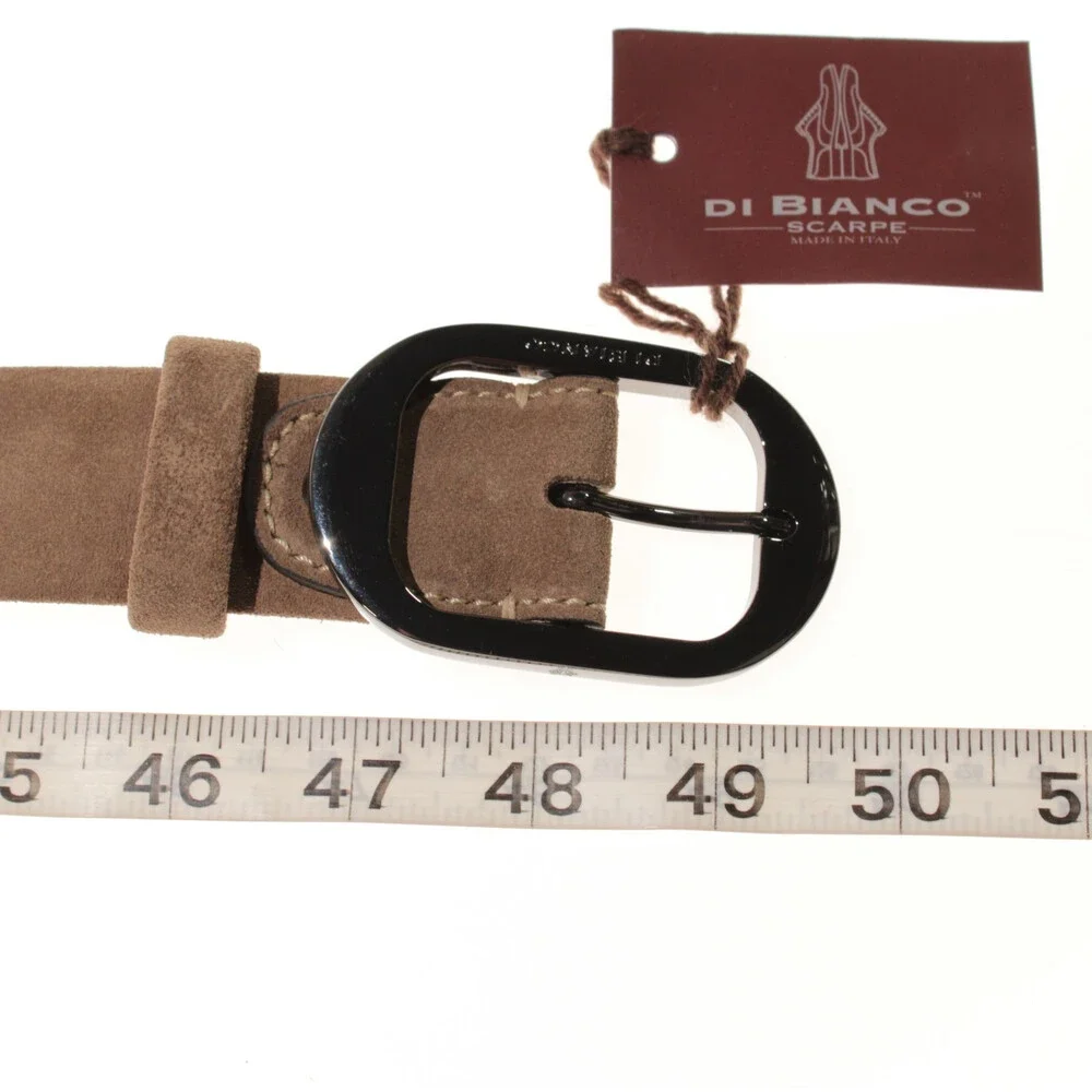 Di Bianco NWT Cut to Size Dress Belt In Solid Brown Suede Leather One Size